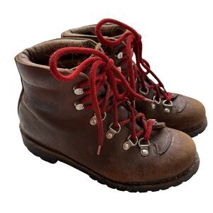 Vintage Raichle Men's Size 6 M Swiss Leather Hiking Mountaineering Boots Fair